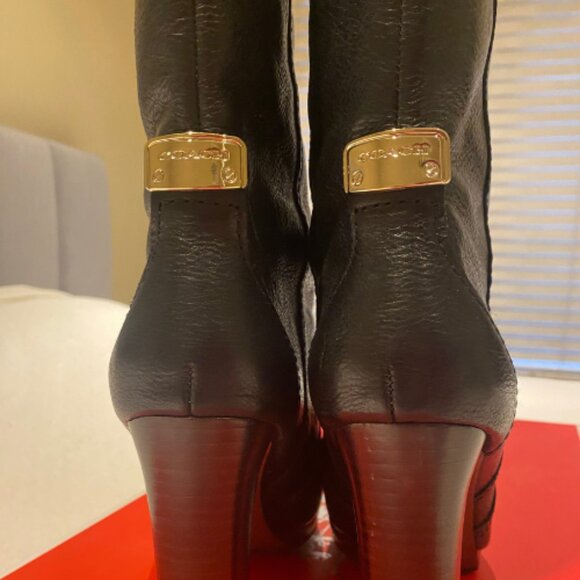 COACH Ambar Vintage Leather Tall Black Boots Like-New Condition | Size 6.5 - Picture 9 of 16